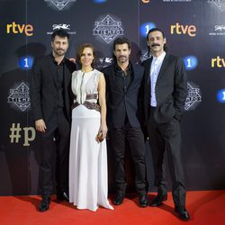 Parte de los actores de 'El Ministerio del Tiempo' en el photocall de su presentación