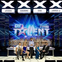 Foto promocional del jurado de 'Got Talent España' con el presentador