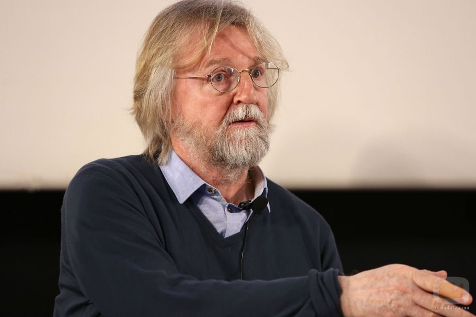 Michael Hirst hablando en la presentación de la nueva temporada de 'Vikingos'