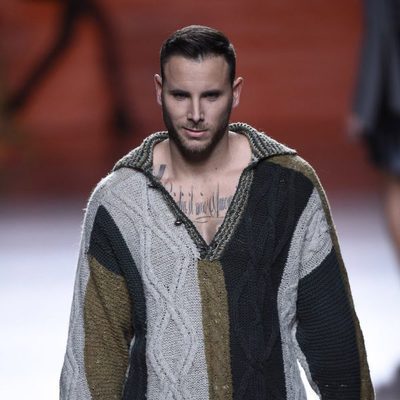 Esteban ('Gandía Shore') desfilando en Madrid Cibeles Fashion Week
