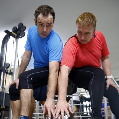 Óscar Terol e Iker Galartza juntos en un gimnasio en 'Allí Abajo'