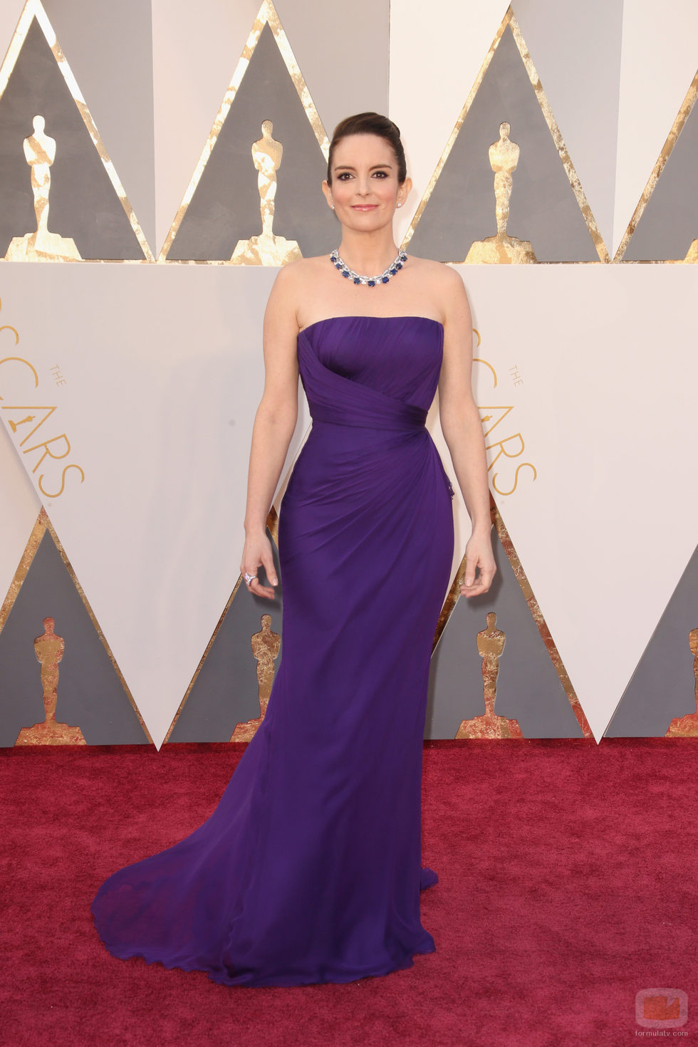 Tina Fey en la alfombra roja de los Premios Oscar 2016