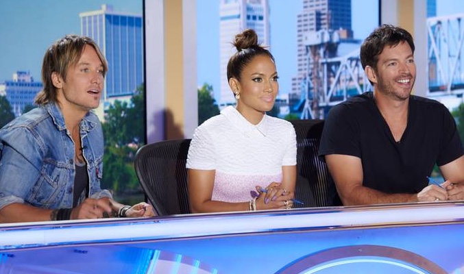 Keith Urban, Jennifer Lopez y Harry Connick Jr. en 'American Idol'