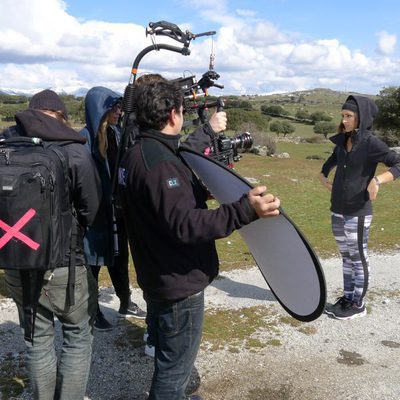 Barei durante la grabación de su postal para Eurovisión 2016
