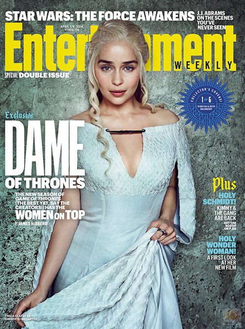 Emilia Clarke como Daenerys Targaryen en la portada de Entertainment Weekly