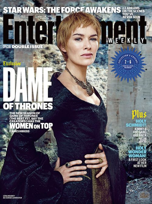 Lena Headey como Cersei Lannister en la portada de Entertainment Weekly