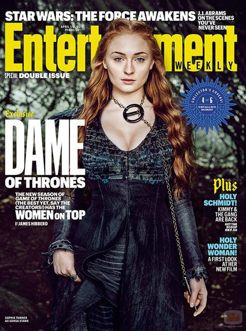 Sophie Turner como Sansa Stark en la portada de Entertainment Weekly