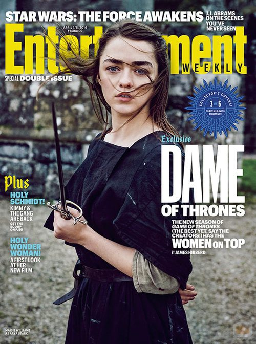 Maisie Williams como Arya Stark en la portada de Entertainment Weekly