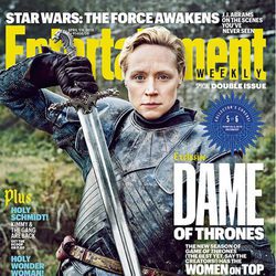 Gwendoline Christie como Brienne en la portada de Entertainment Weekly