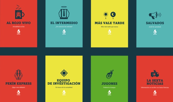 Pictogramas con la nueva imagen de laSexta