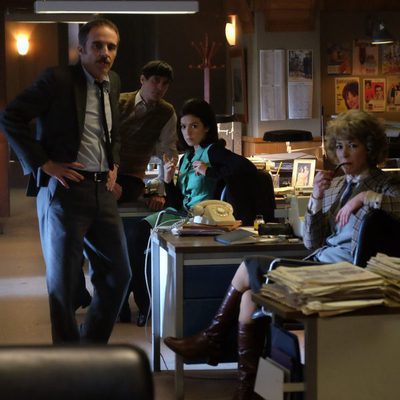 Jesús, Clara y Margarita en la redacción de 'El Caso'