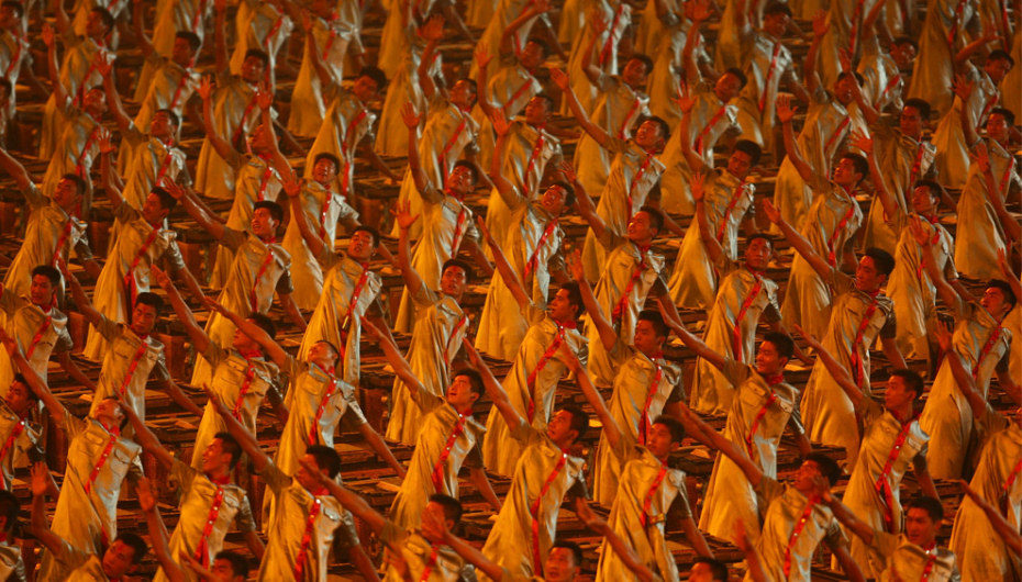 Acto de la ceremonia de inauguración de los Juegos Olímpicos de 2008