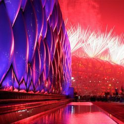 Fuegos artificiales en la inauguración de los JJ.OO de Pekín