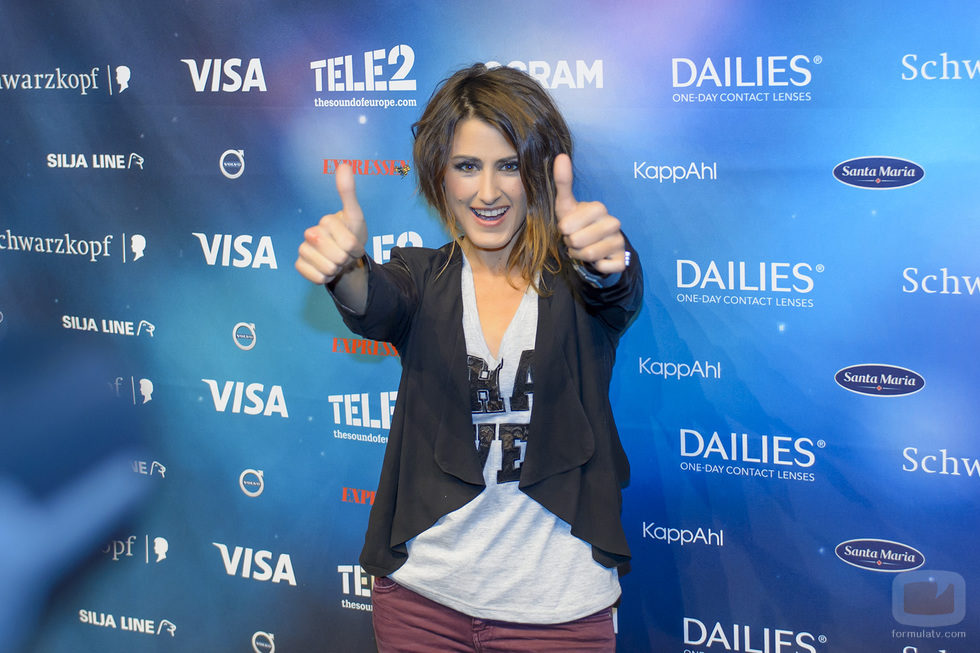 Barei sonríe en el photocall del primer ensayo de Eurovisión 2016