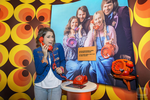 Barei en la exposición de Eurovisión del museo ABBA