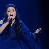 Jamala durante la actuación del Festival de Eurovisión 2016