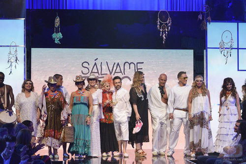 Los colaboradores de 'Sálvame' tras el segundo desfile de  la "Sálvame Fashion Week"