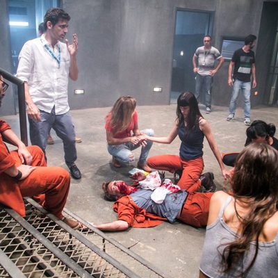 Rex, moribundo, en el rodaje del tercera capítulo de 'Supermax'