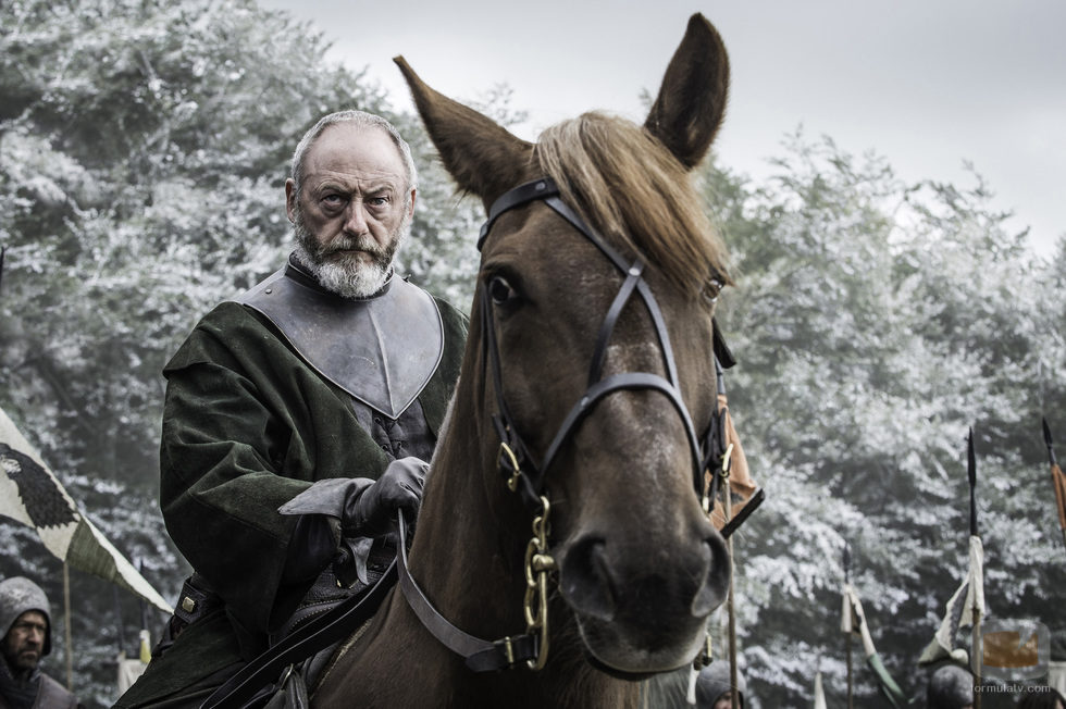 Davos Seaworth, preparado para "La Batalla de los Bastardos" de 'Juego de Tronos'