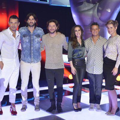 Alejandro Sanz, Malú, Melendi y Manuel Carrasco, Tania Llasera y Jesús Vázquez en 'La Voz 4'