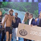 Jorge Díaz dando unas palabras en la final de 'Supervivientes 2016'