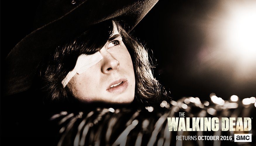 Carl en la temporada 7 de 'The Walking Dead'