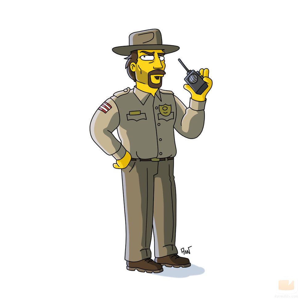 Jim Hooper en la versión Simpson de 'Stranger Things'