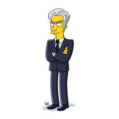 El Dr. Martin Brenner en la versión simpsonizada de 'Stranger Things'