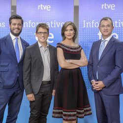 Martín Barreiro, Arsenio Cañada, Raquel Martínez y Pedro Carreño en la presentación de informativos 2016-2017 de TVE