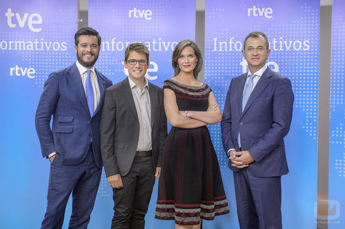 Martín Barreiro, Arsenio Cañada, Raquel Martínez y Pedro Carreño en la presentación de informativos 2016-2017 de TVE