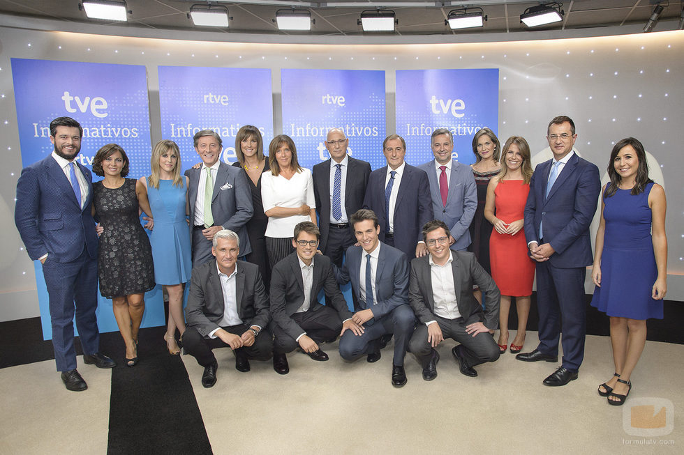El equipo de los informativos 2016-2017 de TVE