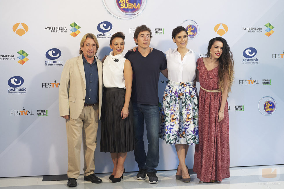 Parte del equipo de 'Tu cara me suena 5' en la presentación en el FesTVal 2016