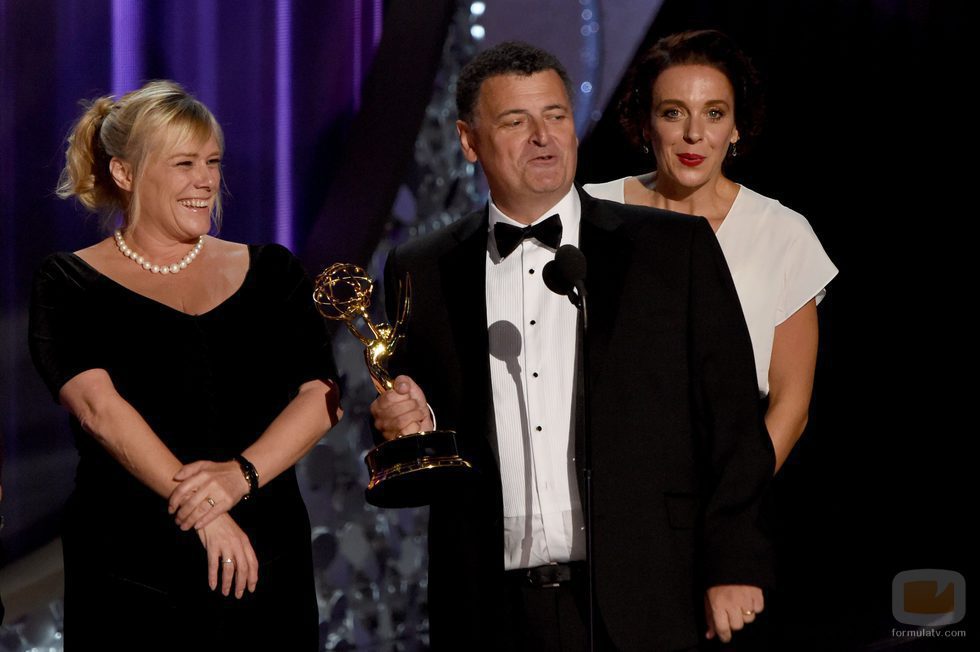 Steven Moffat recogiendo su Premio Emmy 2016