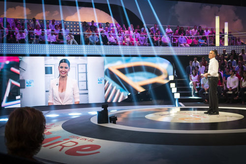 El plató de 'El amor está en el aire'