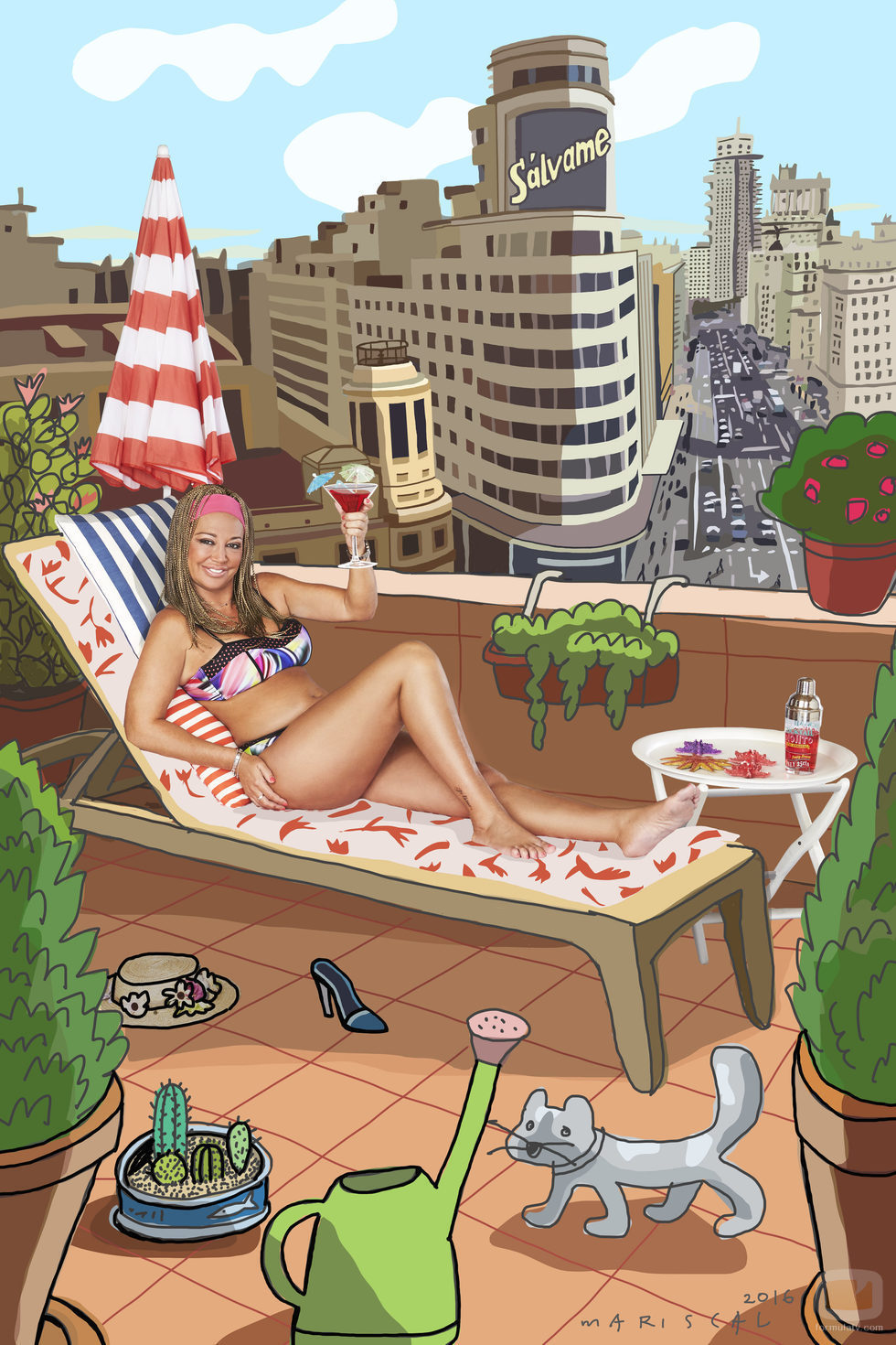 Belén Esteban, retratada por Javier Mariscal