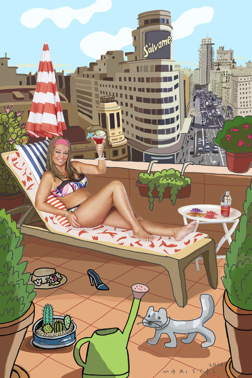 Belén Esteban, retratada por Javier Mariscal