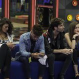 Clara, Rodrigo, Miguel y Meritxell en la 5ª gala de 'Gran hermano'