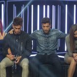 Bea, Rodrigo, Alain y Meritxell en la sala de expulsiones