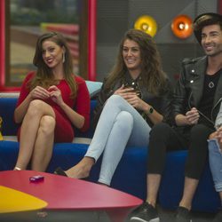 Meritxell, Simona , Clara  y Miguel en la 11ª gala de 'Gran Hermano 17'