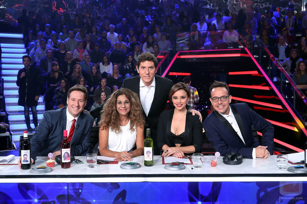 Carlos Latre, Lolita Flores, Manel Fuentes, Chenoa y Ángel Llàcer en la séptima gala de 'Tu cara me suena'