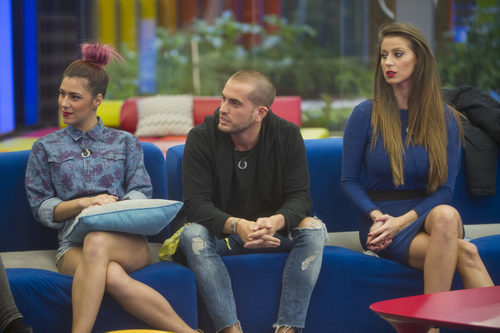 Bea, Rodrigo y Simona al comienzo de la 12ª gala de 'Gran Hermano'