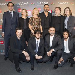 El equipo de 'El Ministerio del Tiempo' en los Premios MiM 2016.