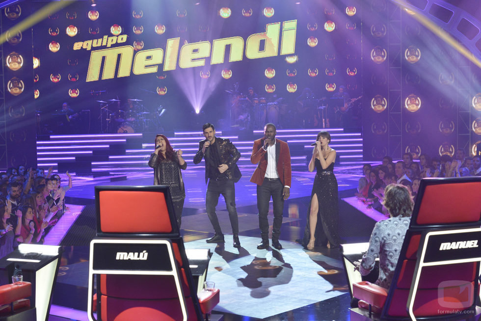 El equipo de Melendi canta en los segundos directos de 'La Voz'