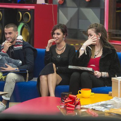 Bea, Rodri y Meritxell, emocionados en la gala 14 de 'Gran Hermano 17'