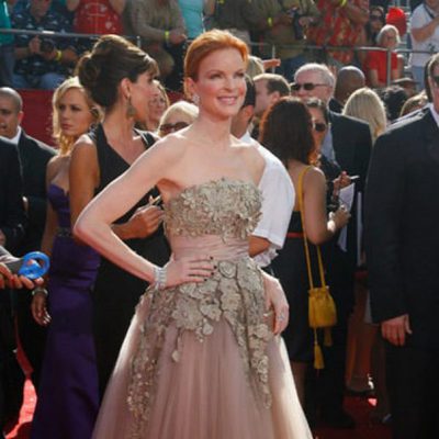 Marcia Cross llegando a los premios