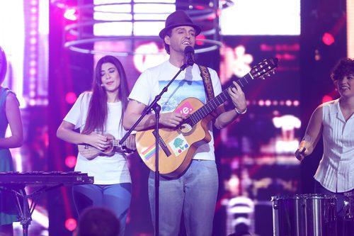 David Guapo se viste de Jason Mraz durante la undécima gala de 'Tu cara me suena'