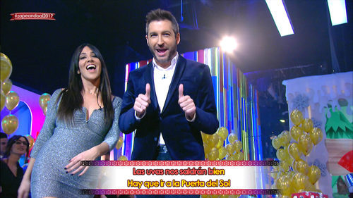 Irene Junquera y Frank Blanco en 'Zapeando al 2017'