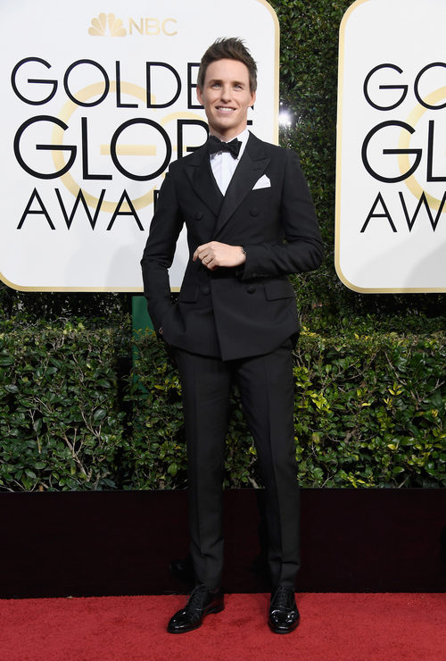 Eddie Redmayne ('Animales fantásticos y dónde encontrarlos') en la Alfombra Roja de la 74ª edición de los Globos de Oro