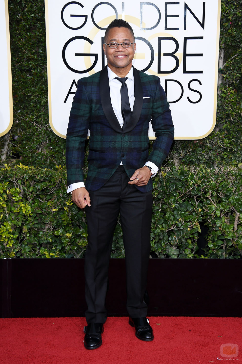 Cuba Gooding Jr. ('American Crime Story') posa en la Alfombra Roja de la 74ª edición de los Globos de Oro