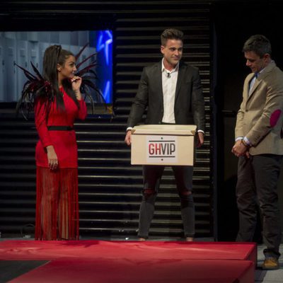 Elettra Lamborghini, Sergio Ayala y Alonso Caparrós en la primera gala de 'GH VIP 5'